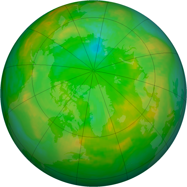 Arctic ozone map for 18 July 1980